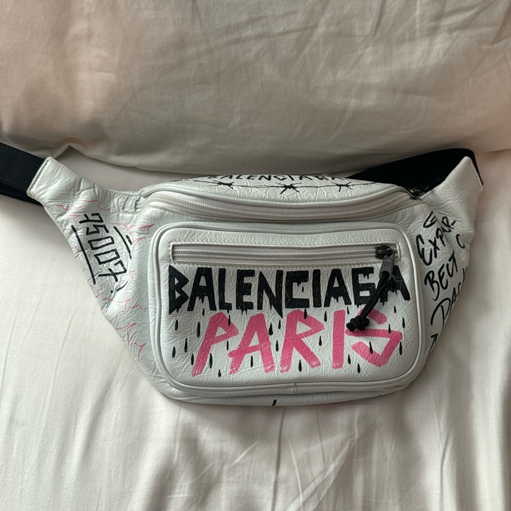 Balenciaga graffiti belt bag